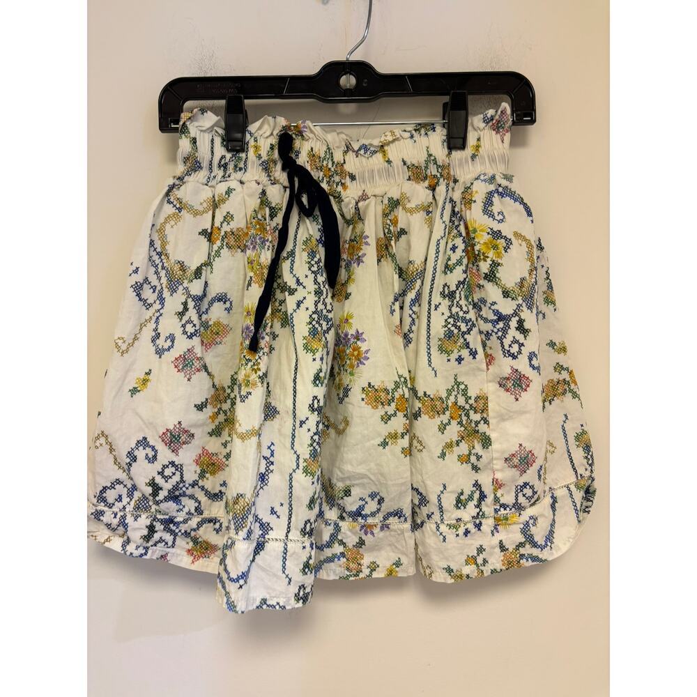 Pietronilla Women's Multicolor Cotton Casual Floral Preppy Skirt Size Small